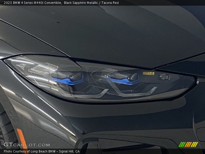 Black Sapphire Metallic / Tacora Red 2023 BMW 4 Series M440i Convertible