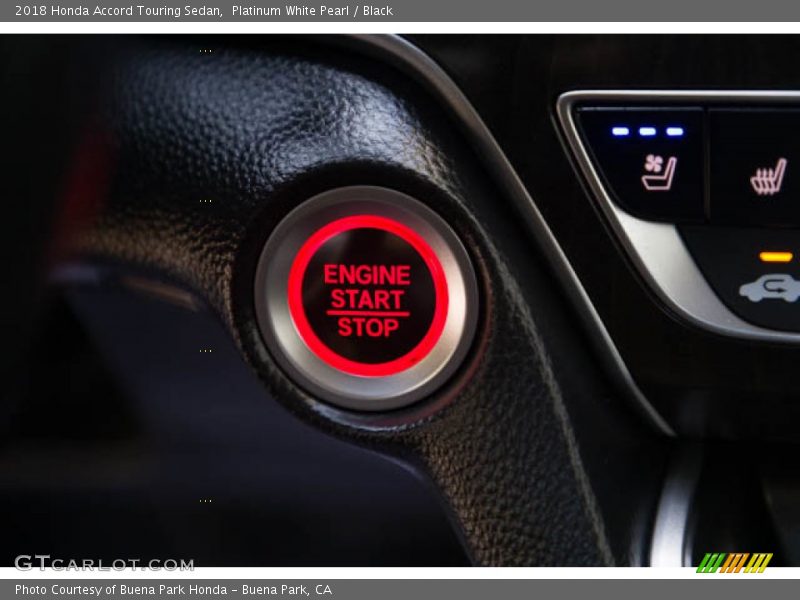 Platinum White Pearl / Black 2018 Honda Accord Touring Sedan