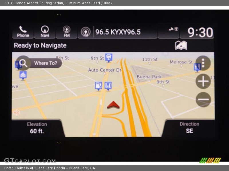 Platinum White Pearl / Black 2018 Honda Accord Touring Sedan