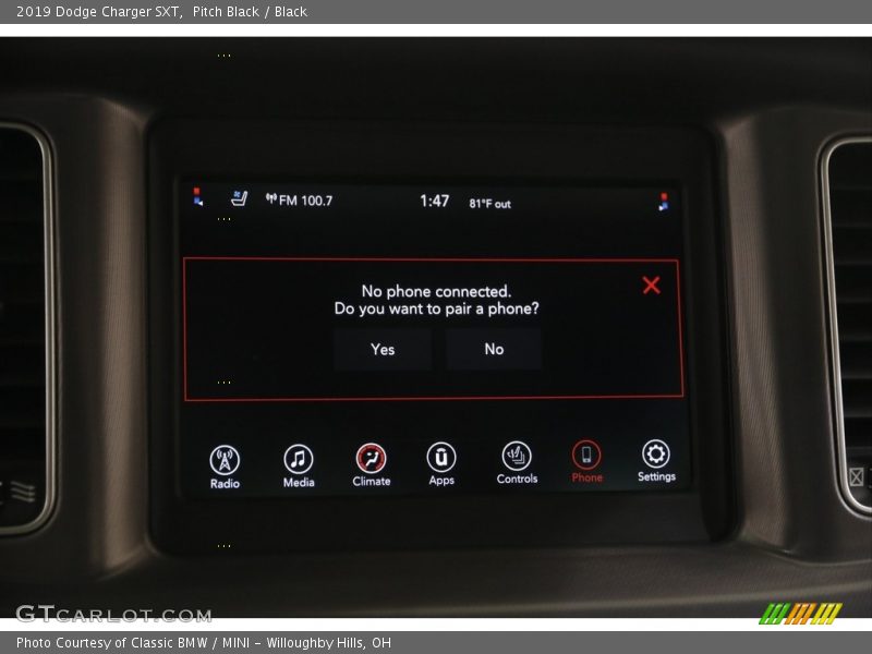 Pitch Black / Black 2019 Dodge Charger SXT