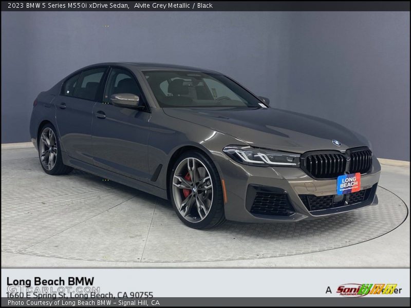 Alvite Grey Metallic / Black 2023 BMW 5 Series M550i xDrive Sedan