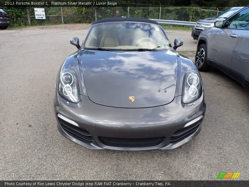 Platinum Silver Metallic / Luxor Beige 2013 Porsche Boxster S