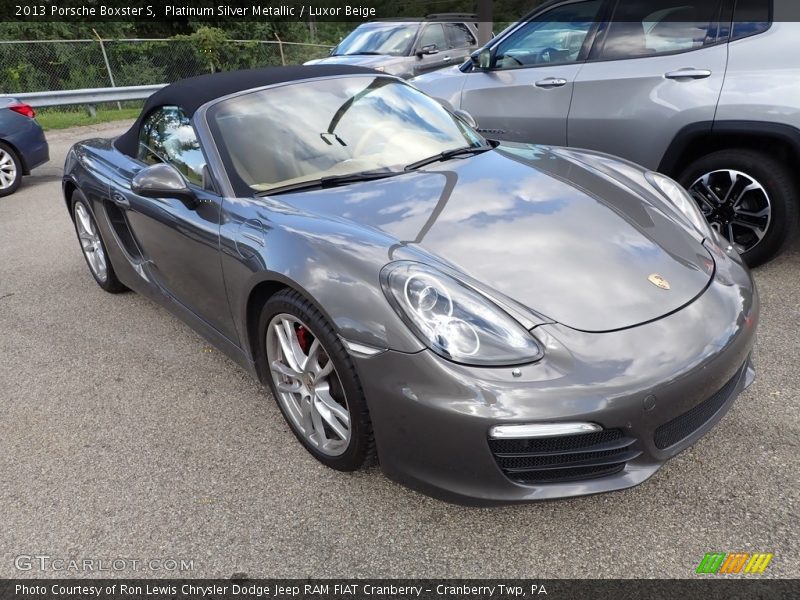 Platinum Silver Metallic / Luxor Beige 2013 Porsche Boxster S
