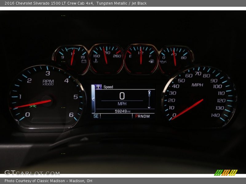 Tungsten Metallic / Jet Black 2016 Chevrolet Silverado 1500 LT Crew Cab 4x4