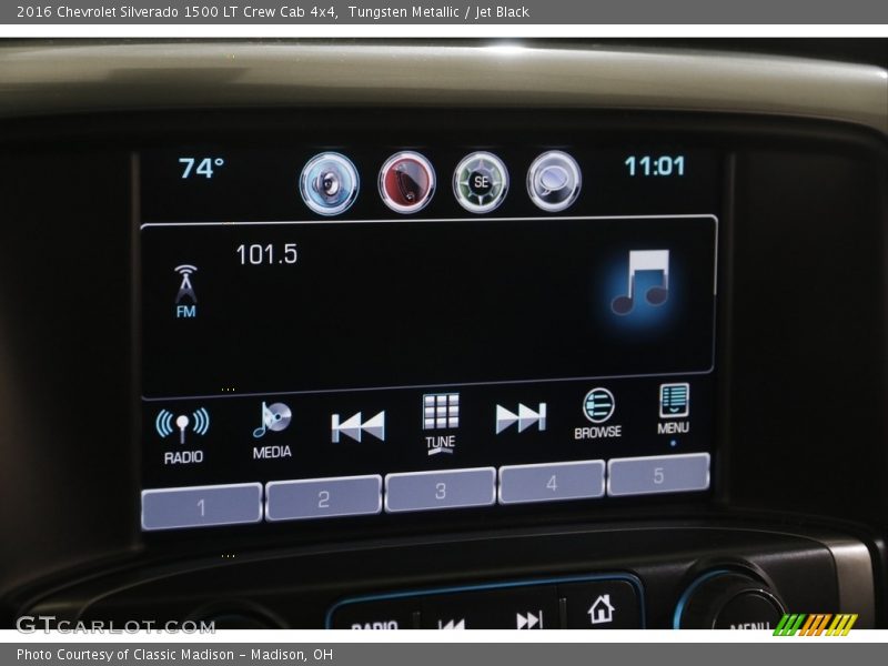 Tungsten Metallic / Jet Black 2016 Chevrolet Silverado 1500 LT Crew Cab 4x4