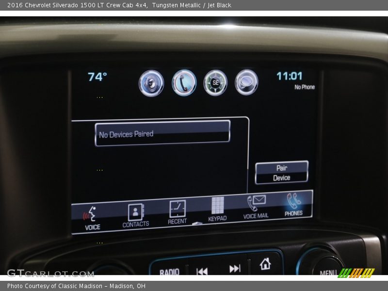 Tungsten Metallic / Jet Black 2016 Chevrolet Silverado 1500 LT Crew Cab 4x4