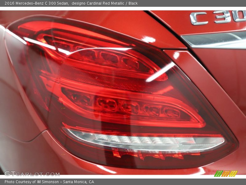 designo Cardinal Red Metallic / Black 2016 Mercedes-Benz C 300 Sedan
