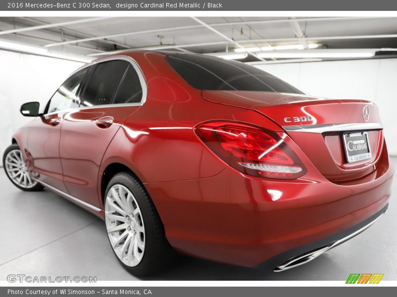 designo Cardinal Red Metallic / Black 2016 Mercedes-Benz C 300 Sedan