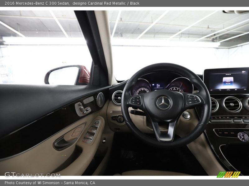 designo Cardinal Red Metallic / Black 2016 Mercedes-Benz C 300 Sedan