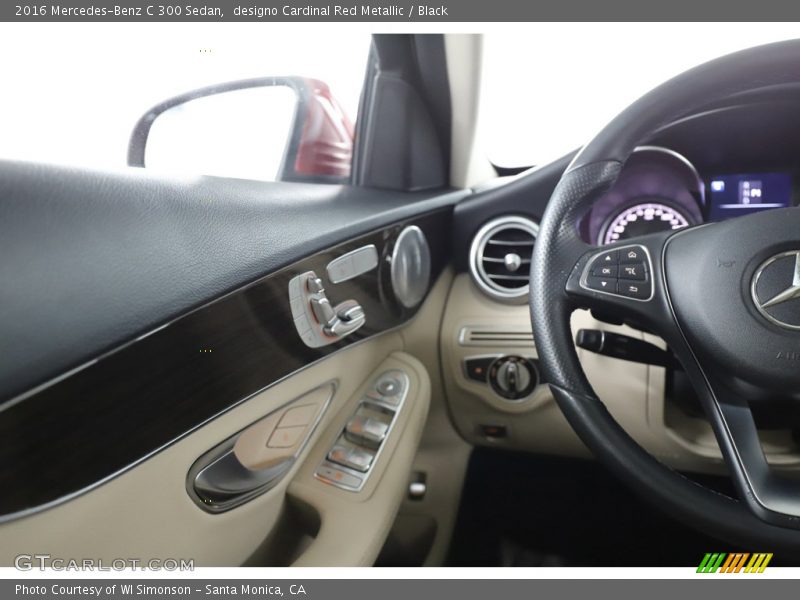 designo Cardinal Red Metallic / Black 2016 Mercedes-Benz C 300 Sedan