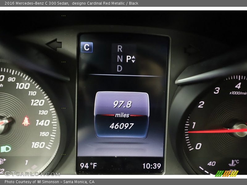 designo Cardinal Red Metallic / Black 2016 Mercedes-Benz C 300 Sedan