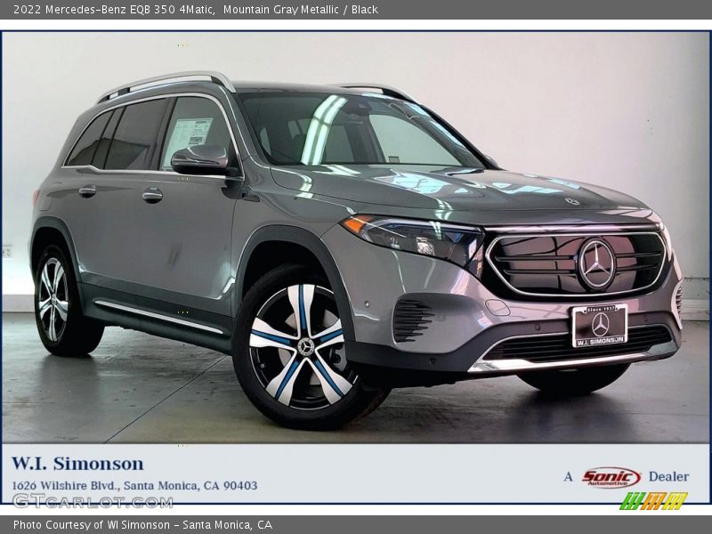 Mountain Gray Metallic / Black 2022 Mercedes-Benz EQB 350 4Matic
