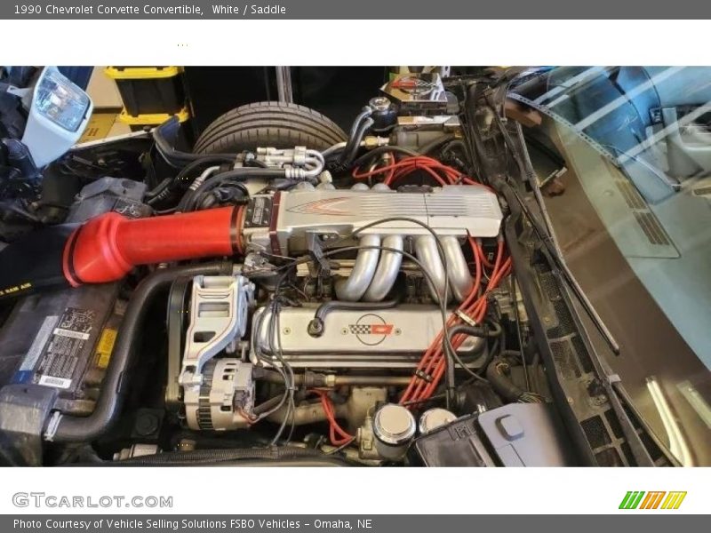 White / Saddle 1990 Chevrolet Corvette Convertible