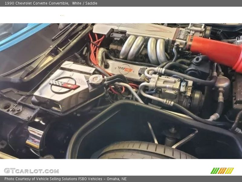White / Saddle 1990 Chevrolet Corvette Convertible