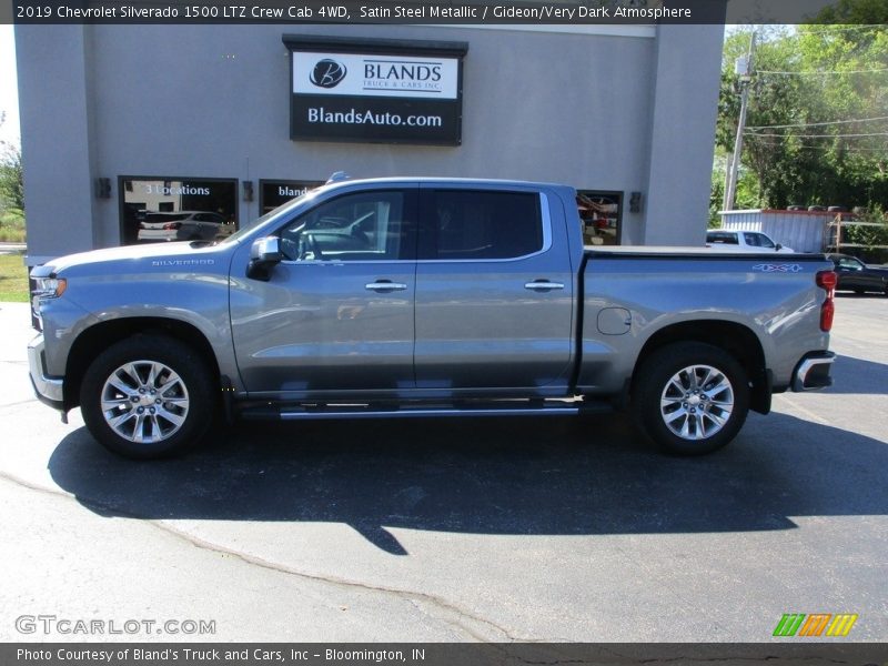 Satin Steel Metallic / Gideon/Very Dark Atmosphere 2019 Chevrolet Silverado 1500 LTZ Crew Cab 4WD