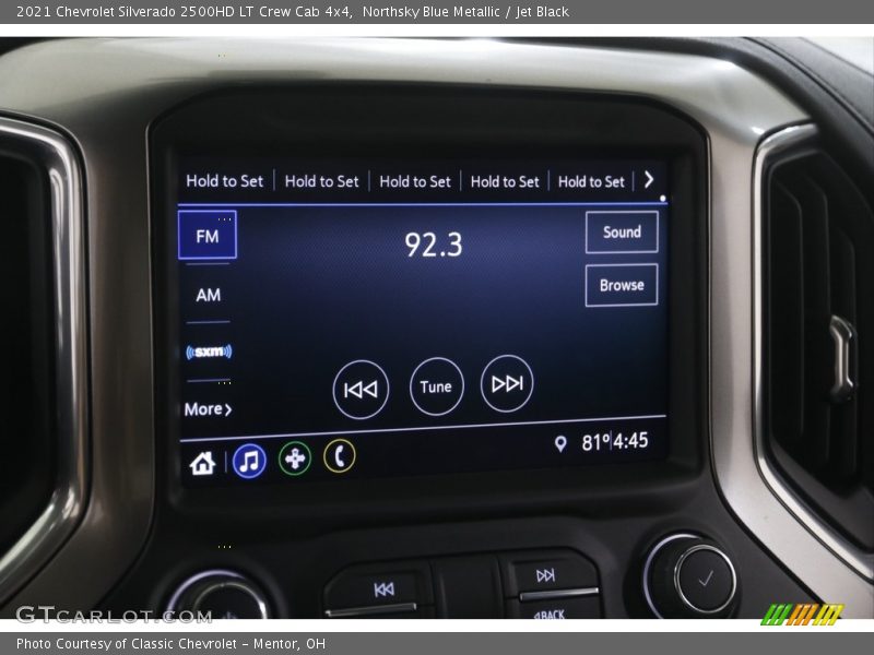 Northsky Blue Metallic / Jet Black 2021 Chevrolet Silverado 2500HD LT Crew Cab 4x4