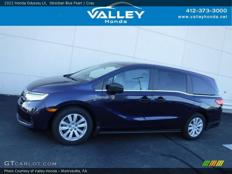 Obsidian Blue Pearl / Gray 2022 Honda Odyssey LX