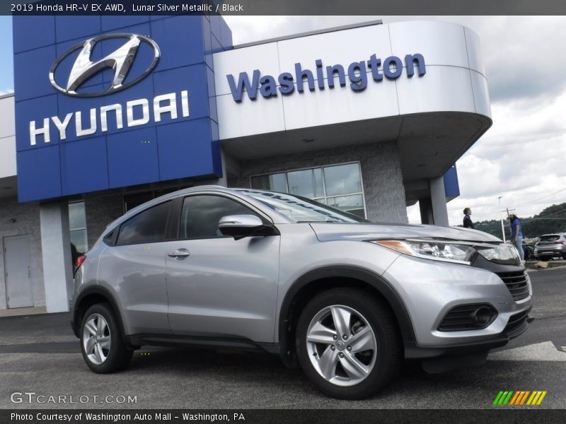 Lunar Silver Metallic / Black 2019 Honda HR-V EX AWD