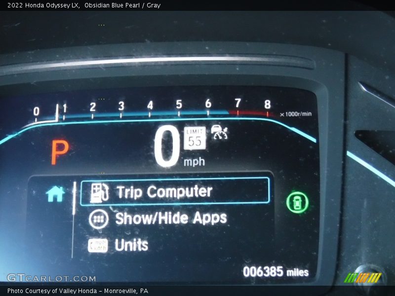 Obsidian Blue Pearl / Gray 2022 Honda Odyssey LX