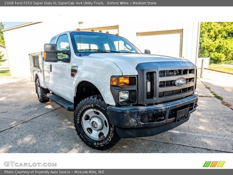 Oxford White / Medium Stone 2008 Ford F350 Super Duty XL SuperCab 4x4 Utility Truck