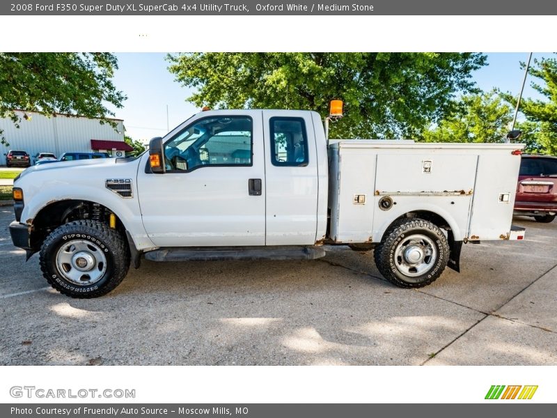 Oxford White / Medium Stone 2008 Ford F350 Super Duty XL SuperCab 4x4 Utility Truck