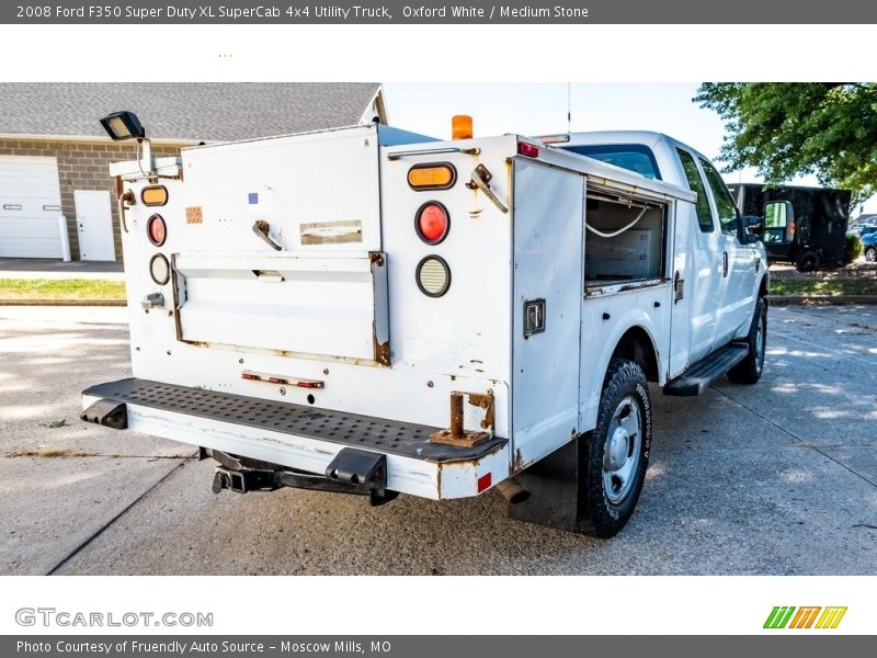 Oxford White / Medium Stone 2008 Ford F350 Super Duty XL SuperCab 4x4 Utility Truck