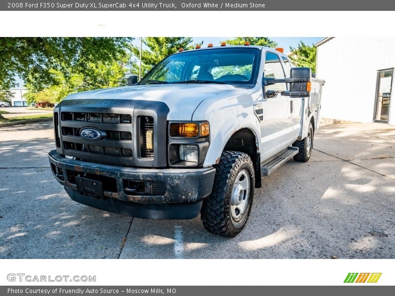 Oxford White / Medium Stone 2008 Ford F350 Super Duty XL SuperCab 4x4 Utility Truck
