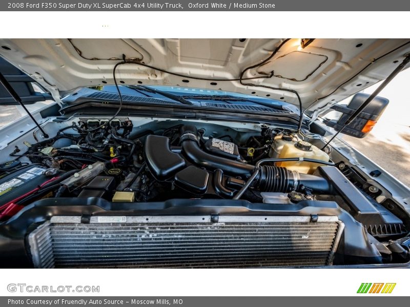 Oxford White / Medium Stone 2008 Ford F350 Super Duty XL SuperCab 4x4 Utility Truck