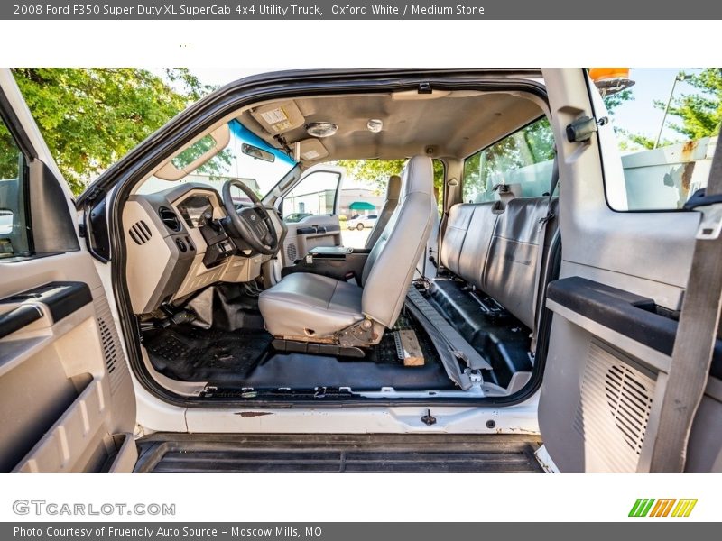 Oxford White / Medium Stone 2008 Ford F350 Super Duty XL SuperCab 4x4 Utility Truck