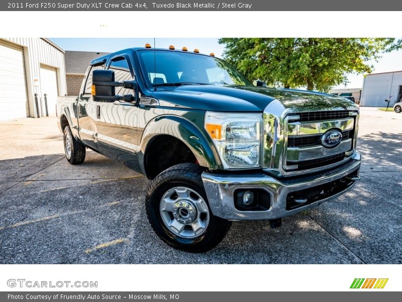 Tuxedo Black Metallic / Steel Gray 2011 Ford F250 Super Duty XLT Crew Cab 4x4