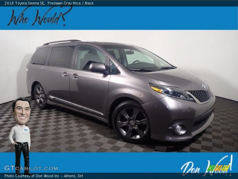Predawn Gray Mica / Black 2016 Toyota Sienna SE