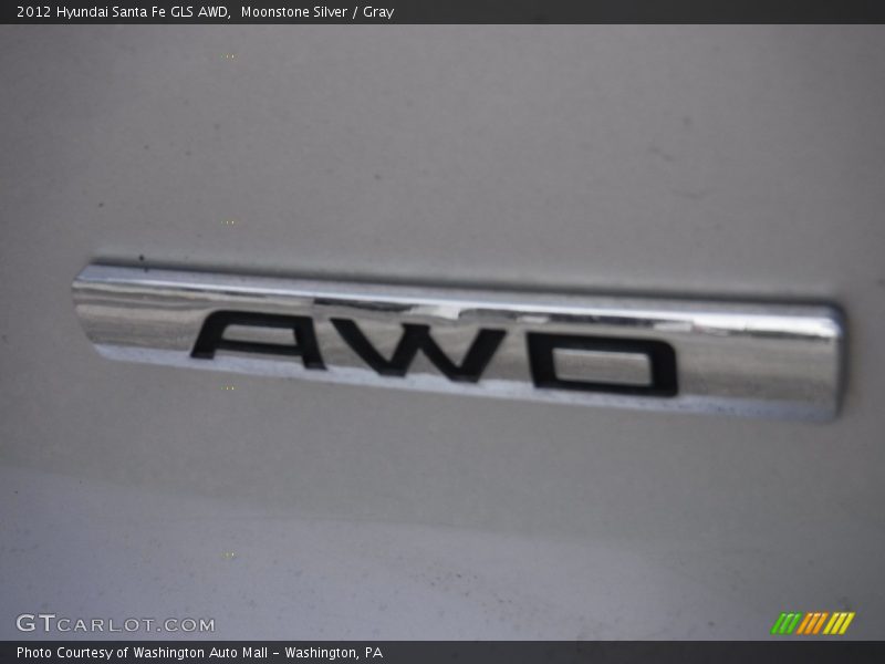 Moonstone Silver / Gray 2012 Hyundai Santa Fe GLS AWD