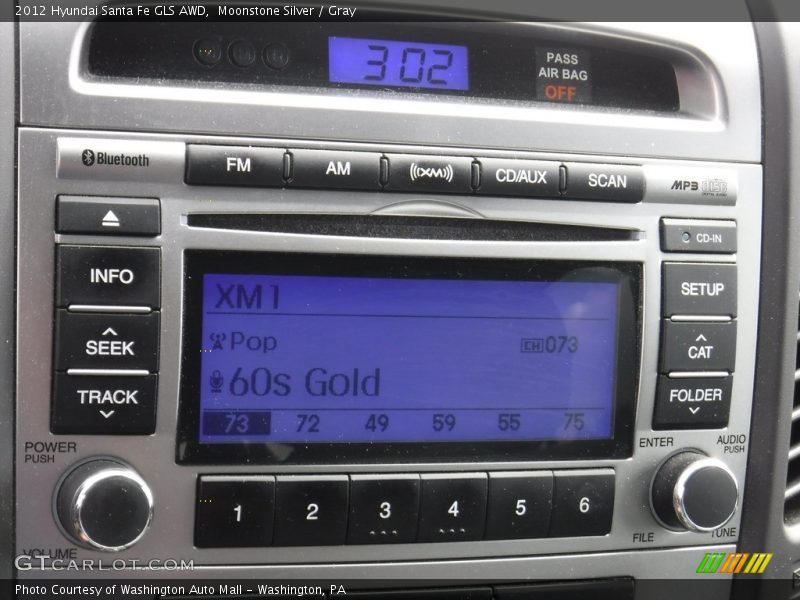 Moonstone Silver / Gray 2012 Hyundai Santa Fe GLS AWD