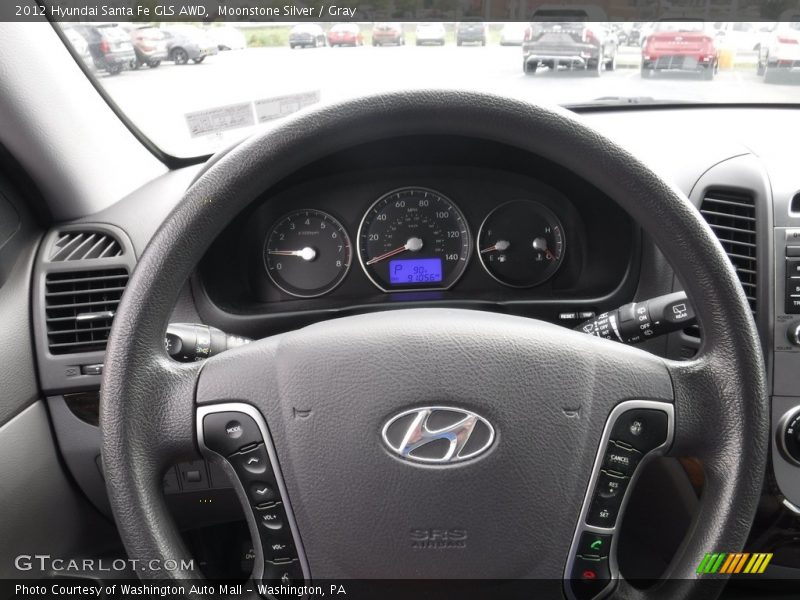 Moonstone Silver / Gray 2012 Hyundai Santa Fe GLS AWD