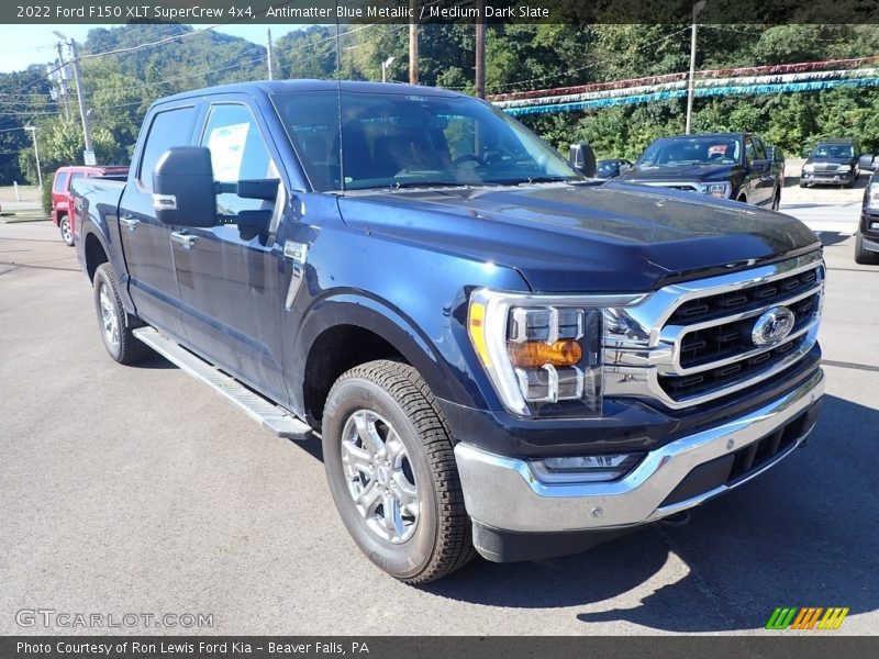 Antimatter Blue Metallic / Medium Dark Slate 2022 Ford F150 XLT SuperCrew 4x4