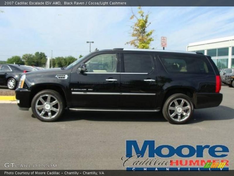 Black Raven / Cocoa/Light Cashmere 2007 Cadillac Escalade ESV AWD
