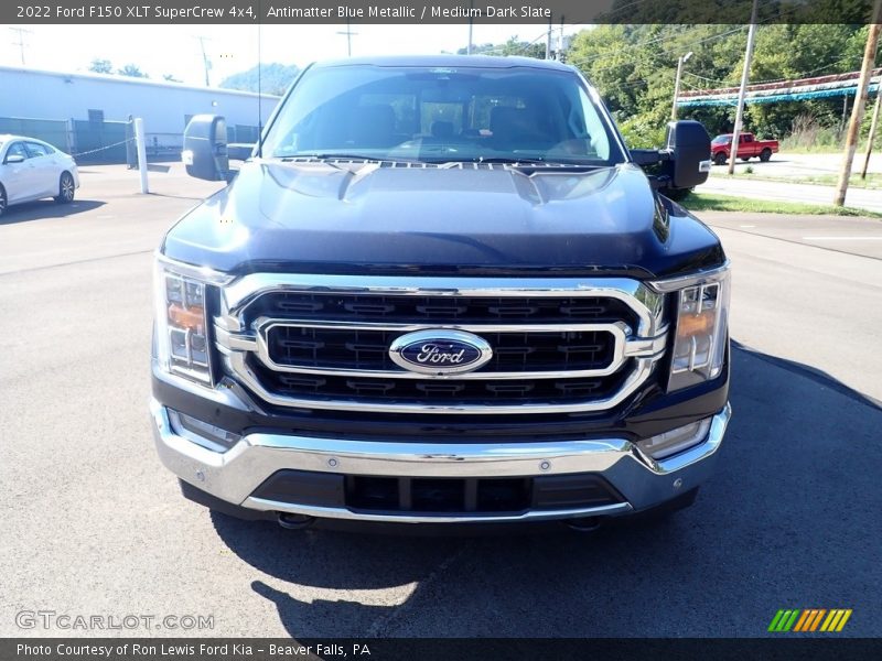 Antimatter Blue Metallic / Medium Dark Slate 2022 Ford F150 XLT SuperCrew 4x4