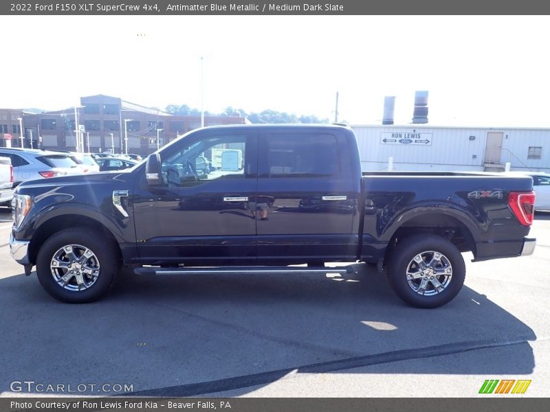 Antimatter Blue Metallic / Medium Dark Slate 2022 Ford F150 XLT SuperCrew 4x4