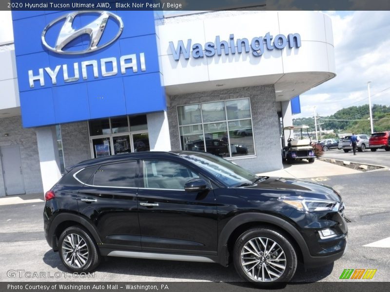 Black Noir Pearl / Beige 2020 Hyundai Tucson Ultimate AWD