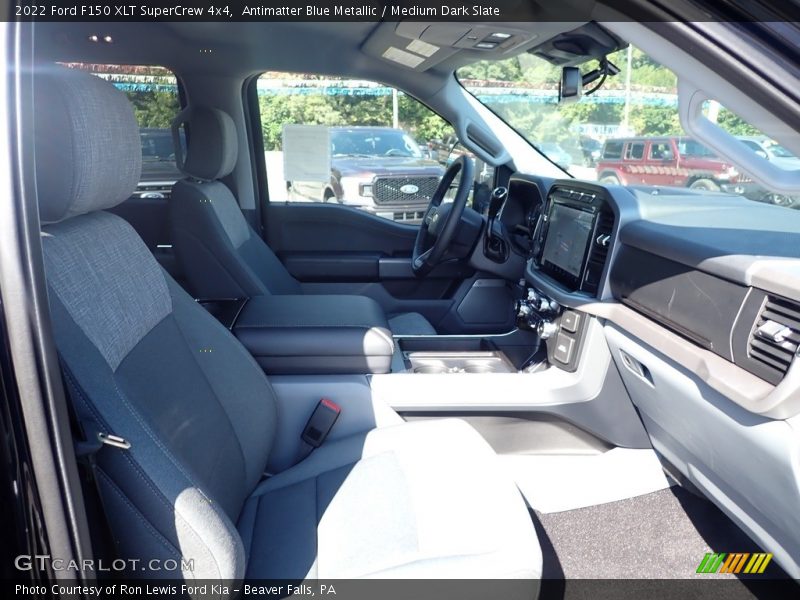 Antimatter Blue Metallic / Medium Dark Slate 2022 Ford F150 XLT SuperCrew 4x4