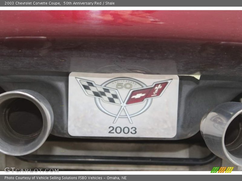 50th Anniversary Red / Shale 2003 Chevrolet Corvette Coupe