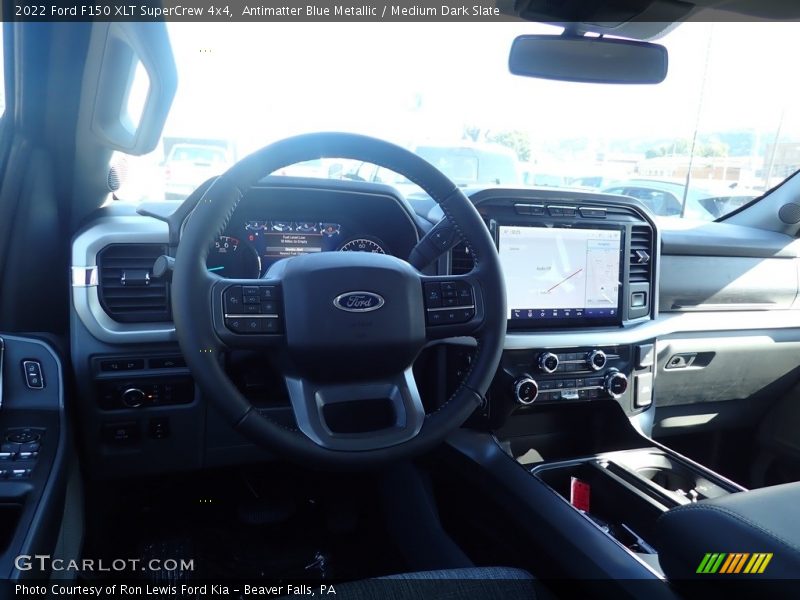 Antimatter Blue Metallic / Medium Dark Slate 2022 Ford F150 XLT SuperCrew 4x4