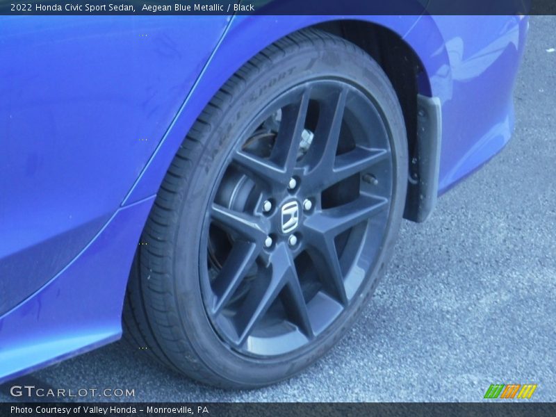 Aegean Blue Metallic / Black 2022 Honda Civic Sport Sedan