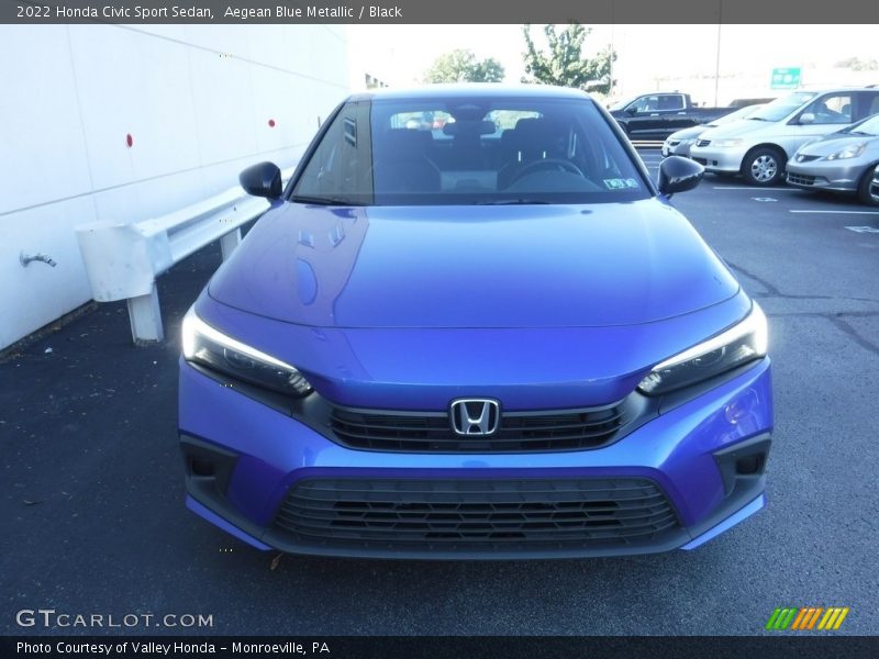 Aegean Blue Metallic / Black 2022 Honda Civic Sport Sedan