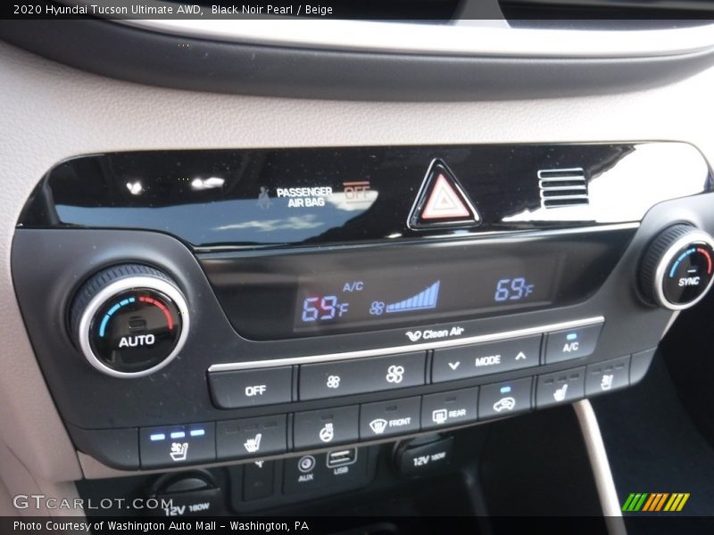 Black Noir Pearl / Beige 2020 Hyundai Tucson Ultimate AWD