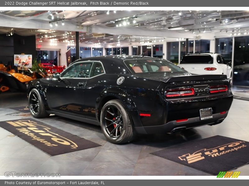 Pitch Black / Demonic Red/Black 2022 Dodge Challenger SRT Hellcat Jailbreak