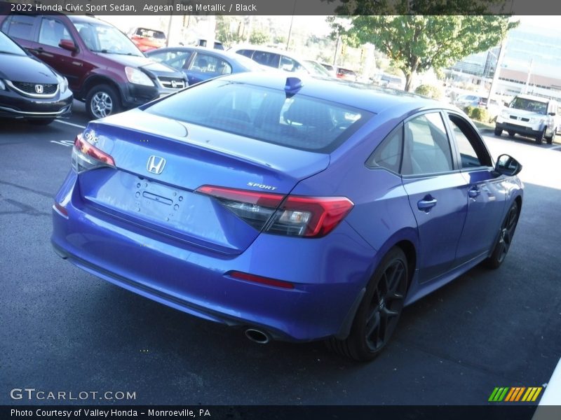 Aegean Blue Metallic / Black 2022 Honda Civic Sport Sedan