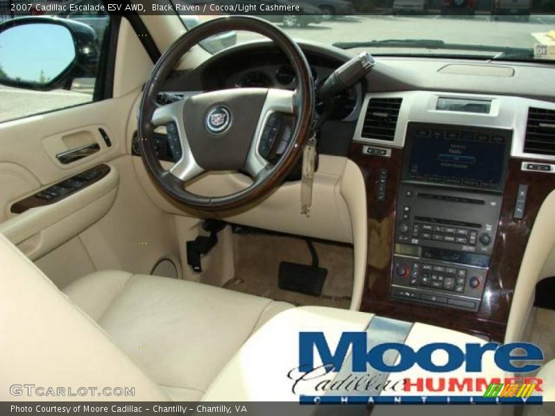 Black Raven / Cocoa/Light Cashmere 2007 Cadillac Escalade ESV AWD