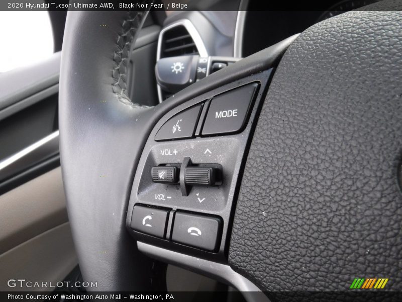 Black Noir Pearl / Beige 2020 Hyundai Tucson Ultimate AWD