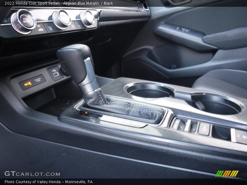 Aegean Blue Metallic / Black 2022 Honda Civic Sport Sedan
